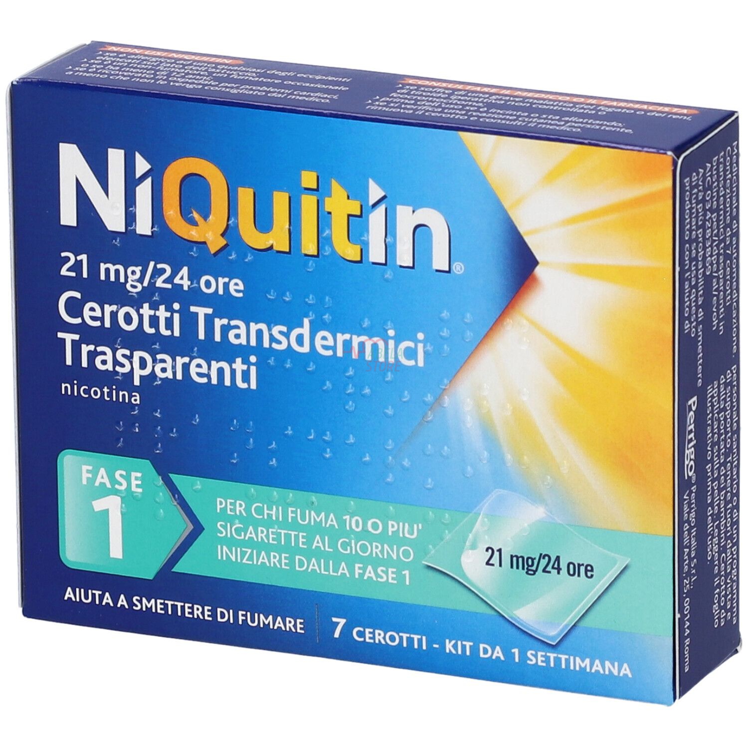 NIQUITIN 7 CEROTTI TRANSDERMICI Trasparenti 21MG 24H
