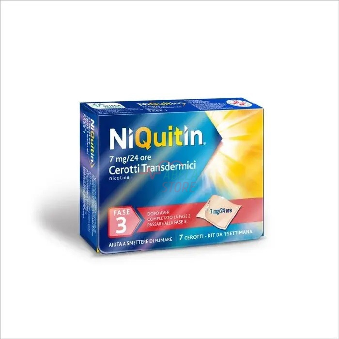 NIQUITIN 7 CEROTTI TRANSDERMICI Trasparenti 7MG 24H