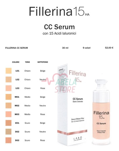 Labo Fillerina 15 Ha CC Siero Colorato Tonalita  M03 Medio Rosa