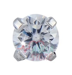 Medical Jewels Tiffany Cubico 3mm Cristallo