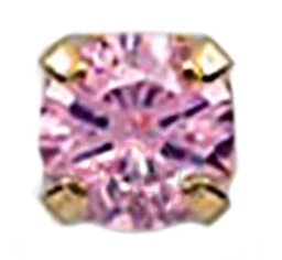 Orecchino Tiffany Cubico 3mm Rosa